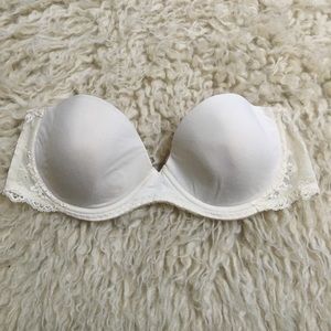 Calvin Klein White Strapless Bra